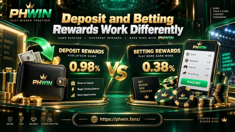 Deposit and Betting Rewards Work Differently