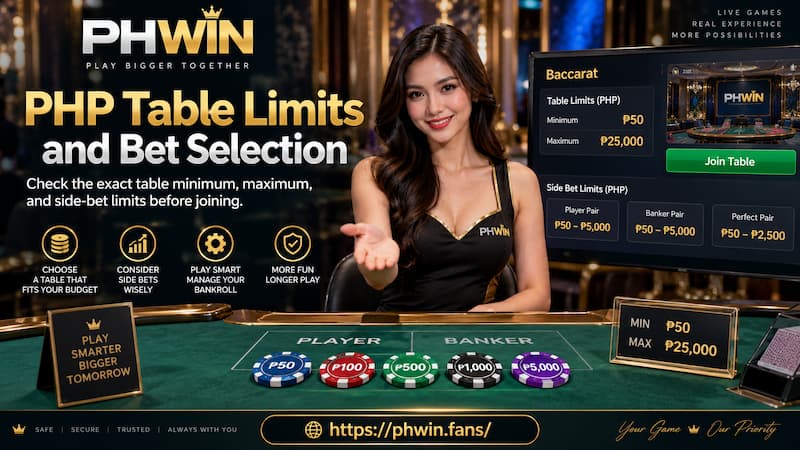 PHP Table Limits and Bet Selection
